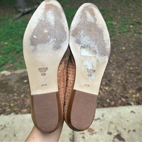 Cabin Creek Brown Leather Woven Loafers - Picture 9 of 10